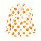 Women's White Shirt with All-Over Orange Print